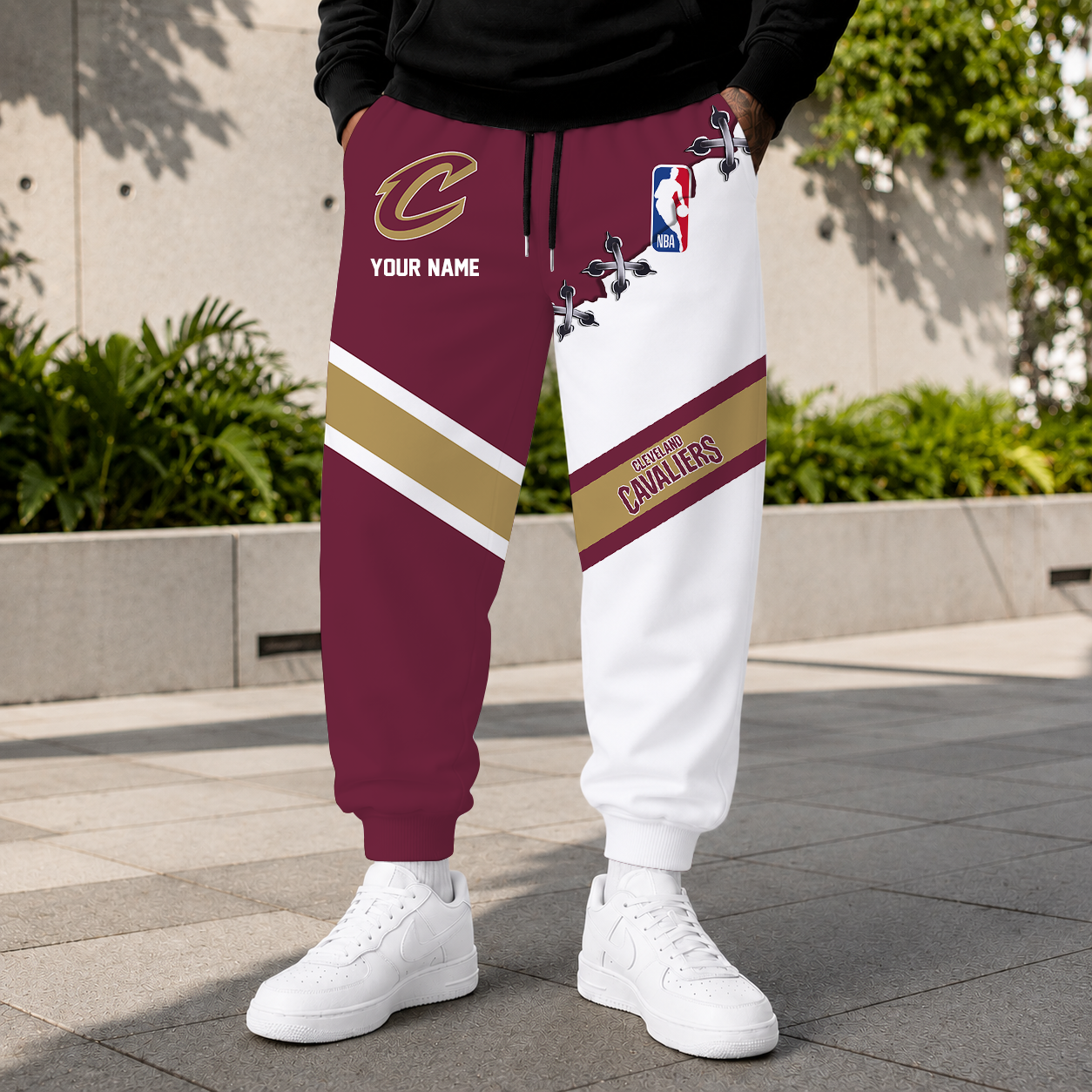 ELITE EDITION - NEW CUSTOMIZED NBA02 CCA CLEVELAND CAVALIERS SWEATPANTS