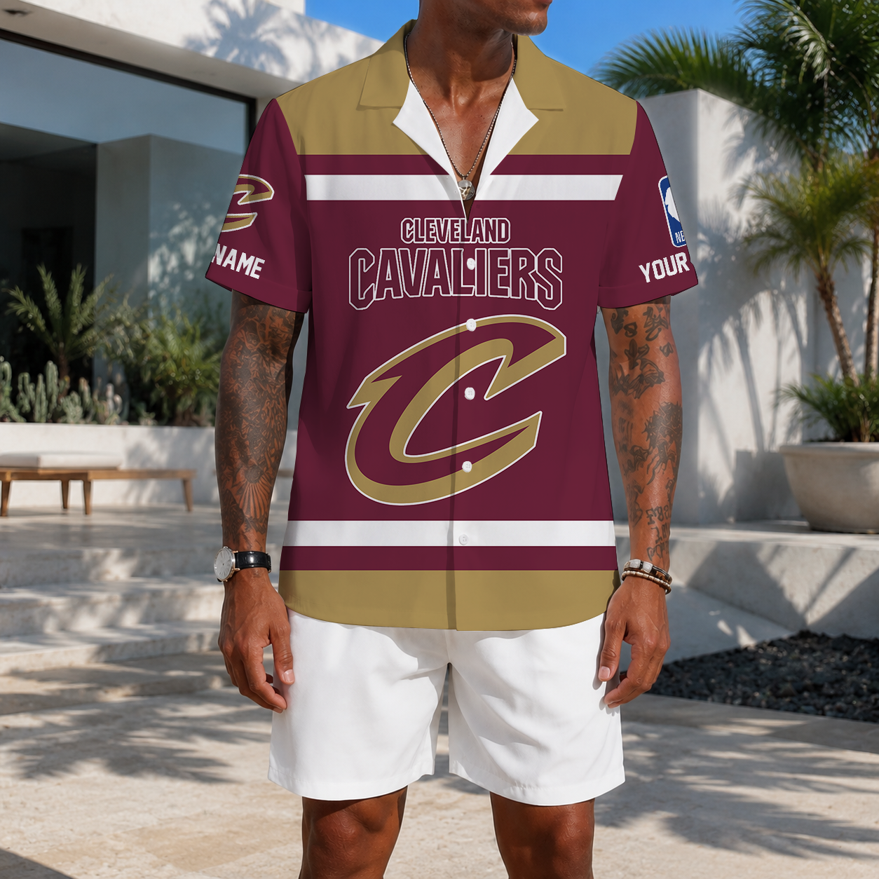 EXCLUSIVE EDITION - NEW CUSTOMIZED NBA02 CCA CLEVELAND CAVALIERS UNISEX HAWAIIAN SHIRT