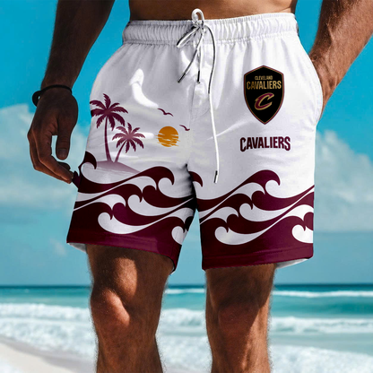 LIMITED EDITION - NEW CUSTOMIZED NBA02 CCA CLEVELAND CAVALIERS SHORT PANTS