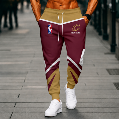 LIMITED EDITION - NEW CUSTOMIZED NBA02 CCA CLEVELAND CAVALIERS SWEATPANTS
