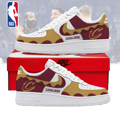 LIMITED EDITION - NEW CUSTOMIZED NBA02 CCA CLEVELAND CAVALIERS AF1 SNEAKERS