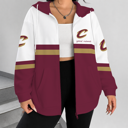 [HOT DEAL] NEW CUSTOMIZED NBA02 CCA CLEVELAND CAVALIERS ZIP HOODIE