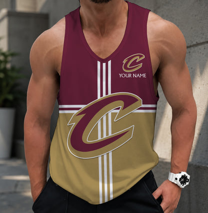 LIMITED EDITION - NEW CUSTOMIZED NBA02 CCA CLEVELAND CAVALIERS MEN'S TANK TOP