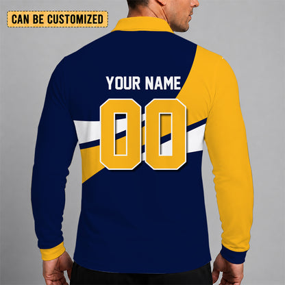 [HOT DEAL] NEW CUSTOMIZED NBA02 CCA CLEVELAND CAVALIERS MEN LONG SLEEVE POLO