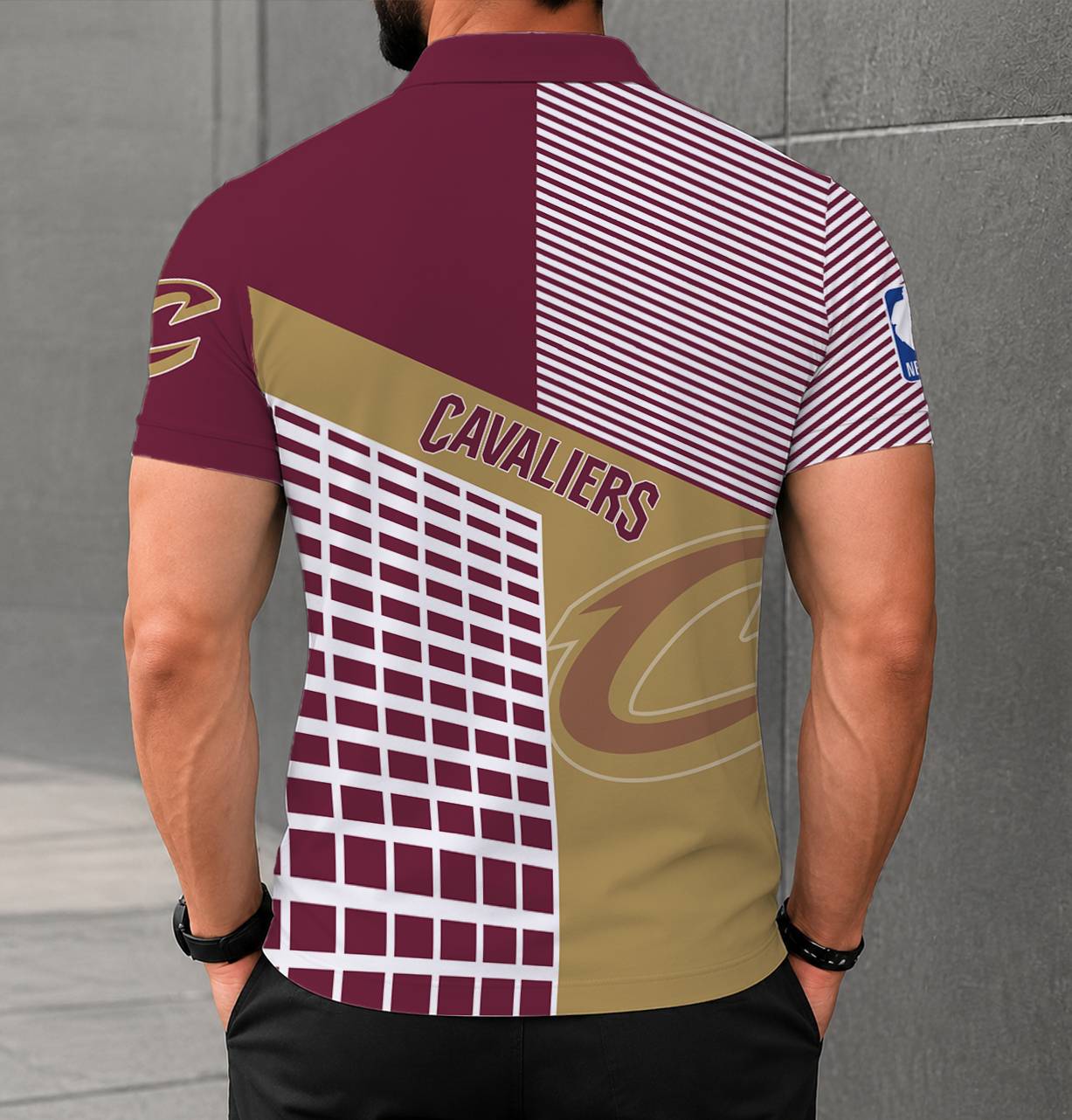 LIMITED EDITION - NEW CUSTOMIZED NBA02 CCA CLEVELAND CAVALIERS POLO SHIRT
