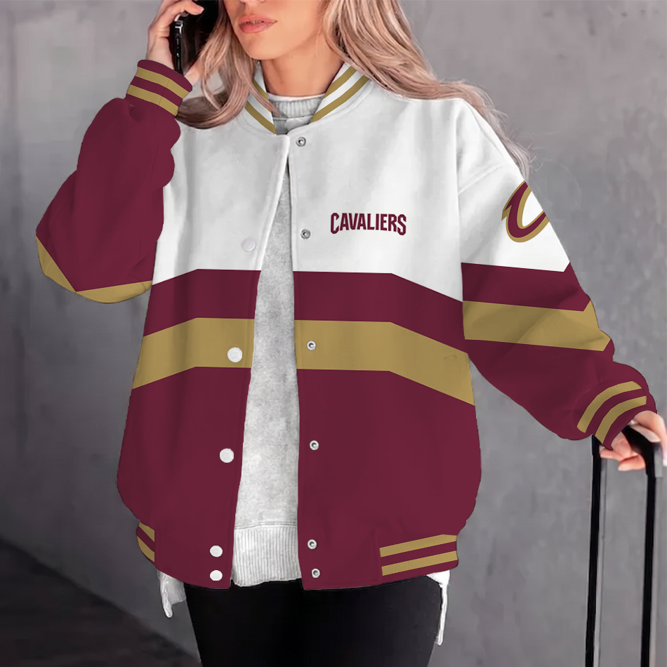 [HOT DEAL] NEW CUSTOMIZED NBA02 CCA CLEVELAND CAVALIERS BASEBALL JACKET, SATIN VARSITY JACKET