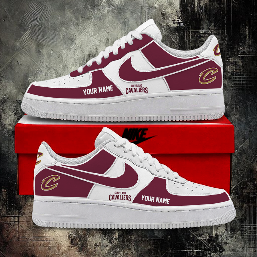 LIMITED EDITION - NEW CUSTOMIZED NBA02 CCA CLEVELAND CAVALIERS AF1 SHOES