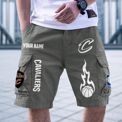 [HOT DEAL] NEW CUSTOMIZED NBA02 CCA CLEVELAND CAVALIERS CARGO SHORTS