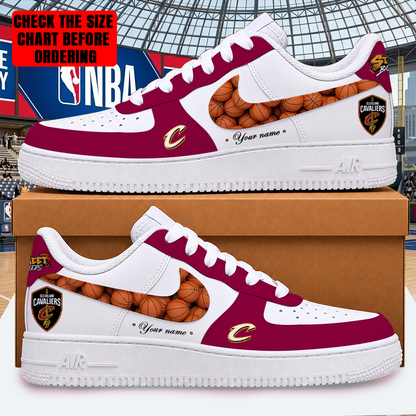 LIMITED EDITION - NEW CUSTOMIZED NBA02 CCA CLEVELAND CAVALIERS AF1 SHOES
