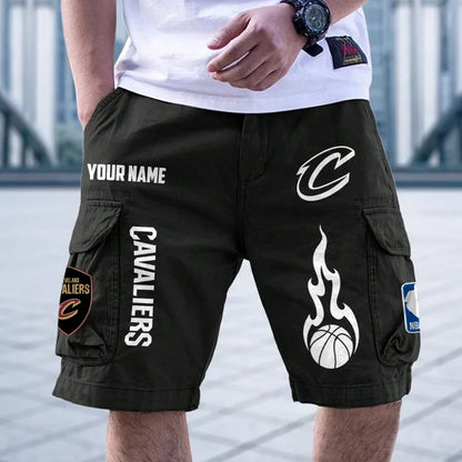 [HOT DEAL] NEW CUSTOMIZED NBA02 CCA CLEVELAND CAVALIERS CARGO SHORTS