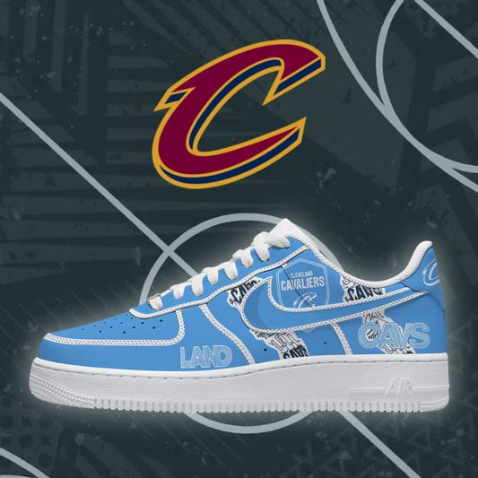 LIMITED EDITION - NEW CUSTOMIZED NBA02 CCA CLEVELAND CAVALIERS AF1 SHOES