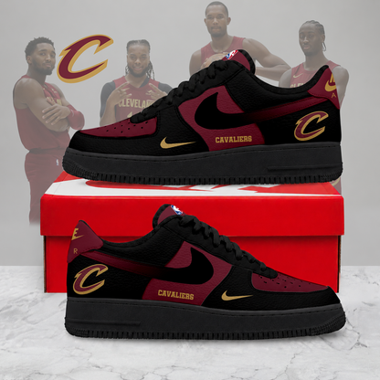 LIMITED EDITION - NEW CUSTOMIZED NBA02 CCA CLEVELAND CAVALIERS AF1 SNEAKERS