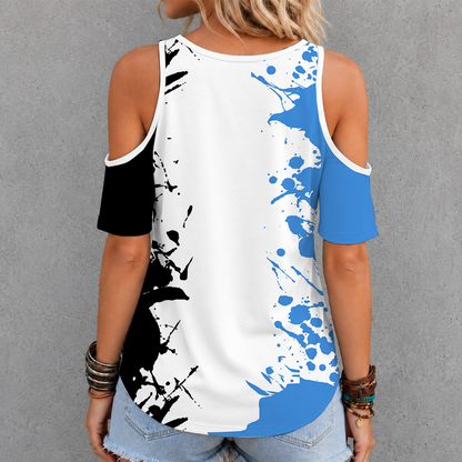 [FAN FAVORITE] NEW CUSTOMIZED WNBA02 CCS CHICAGO SKY CRISS CROSS V-NECK TOP