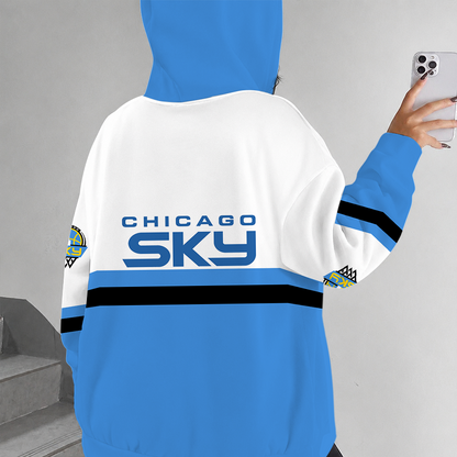 [FAN FAVORITE] NEW CUSTOMIZED WNBA02 CCS CHICAGO SKY ZIP HOODIE