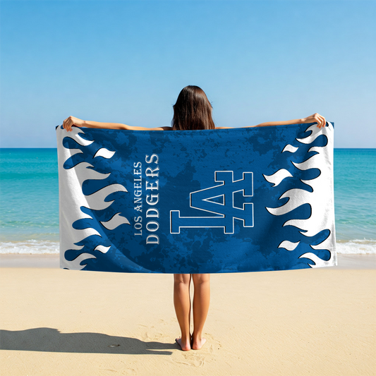 LIMITED EDITION - NEW CUSTOMIZED MLB02 LAD LOS ANGELES DODGERS BEACH TOWEL FOR FAN