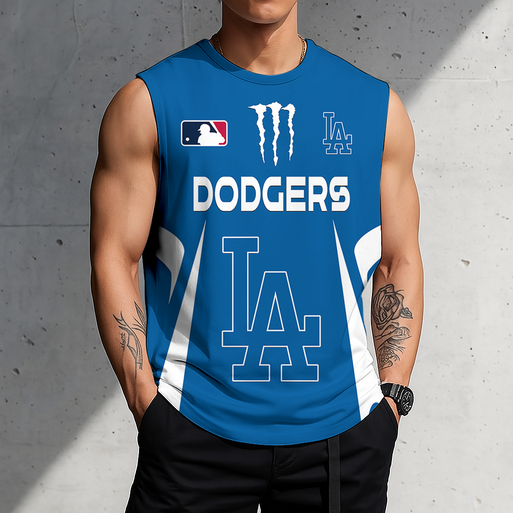 LIMITED EDITION - NEW CUSTOMIZED MLB02 LAD LOS ANGELES DODGERS MEN'S GYM SHIRT