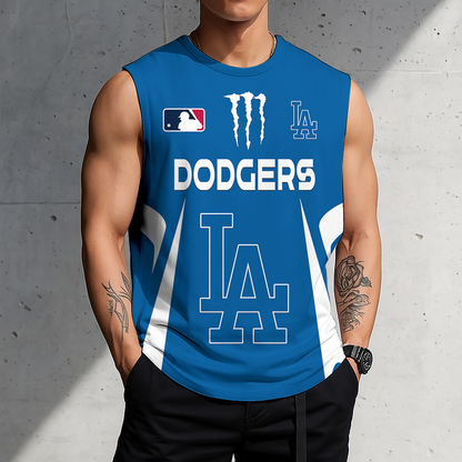 LIMITED EDITION - NEW CUSTOMIZED MLB02 LAD LOS ANGELES DODGERS MEN'S GYM SHIRT