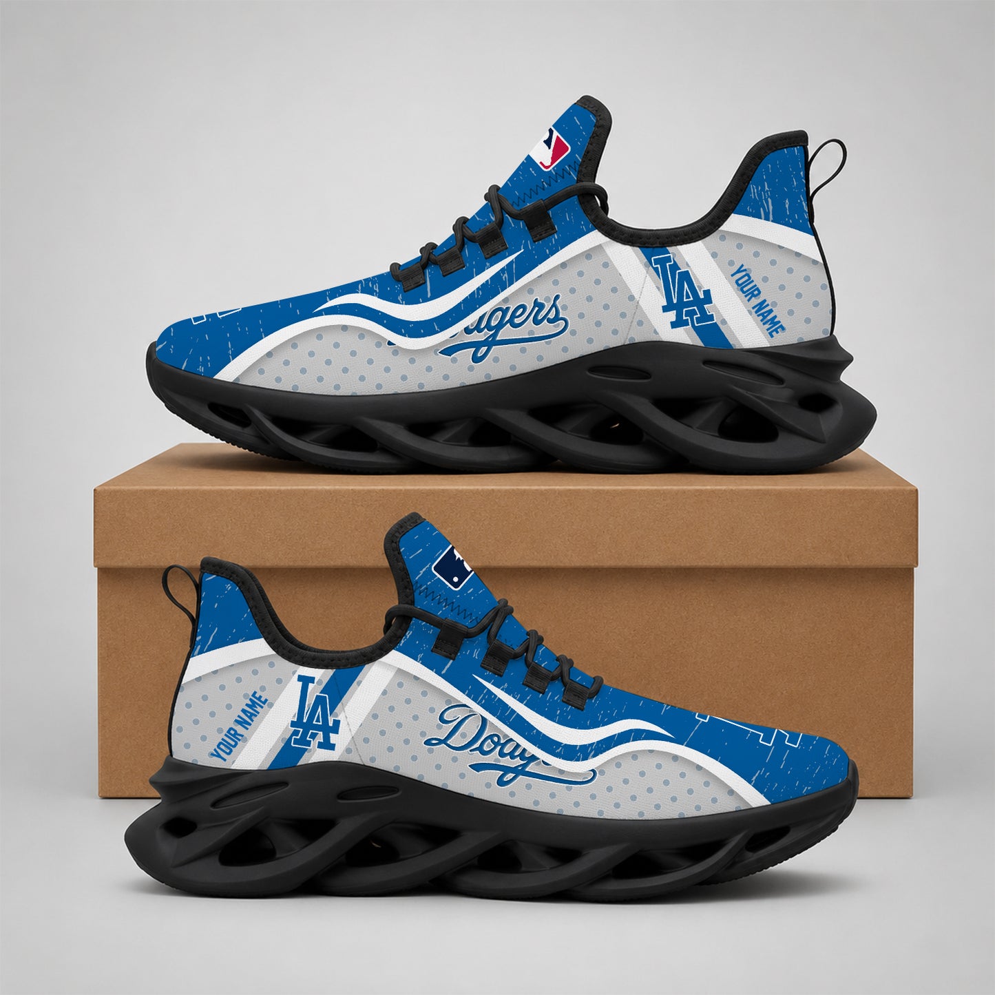 ELITE EDITION - NEW CUSTOMIZED MLB02 LAD LOS ANGELES DODGERS MAX SOUL SHOES