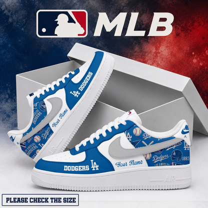 LIMITED EDITION - NEW CUSTOMIZED MLB02 LAD LOS ANGELES DODGERS AF1 SHOES