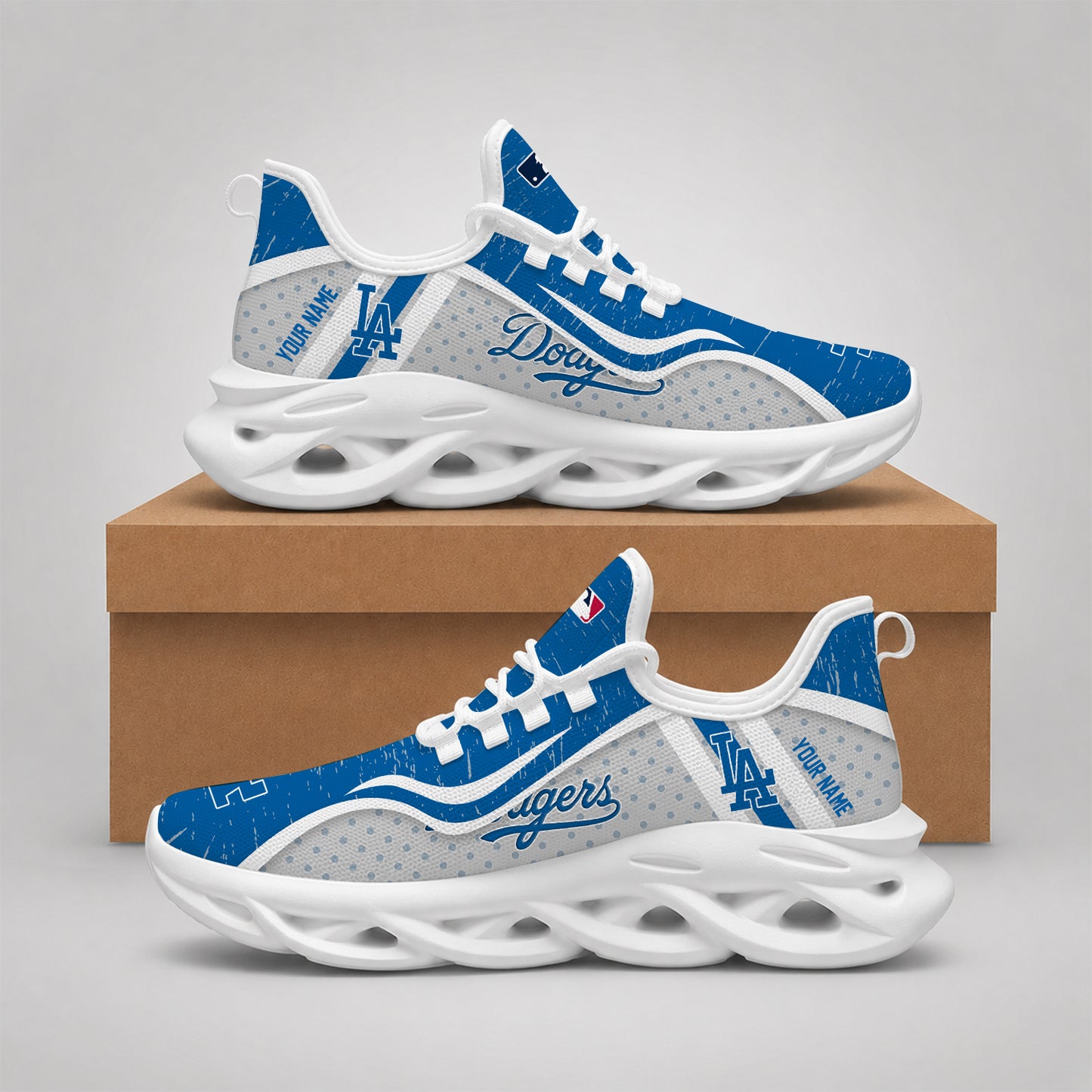ELITE EDITION - NEW CUSTOMIZED MLB02 LAD LOS ANGELES DODGERS MAX SOUL SHOES