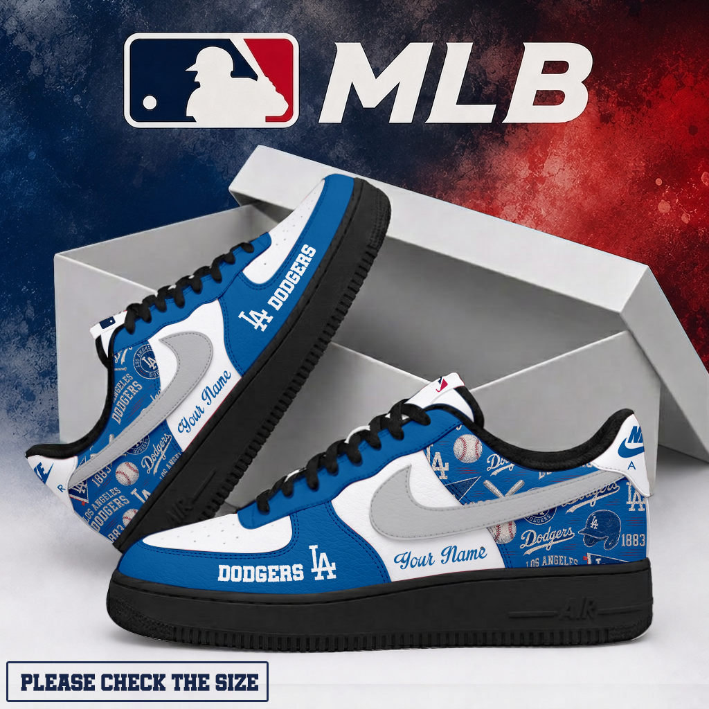 LIMITED EDITION - NEW CUSTOMIZED MLB02 LAD LOS ANGELES DODGERS AF1 SHOES