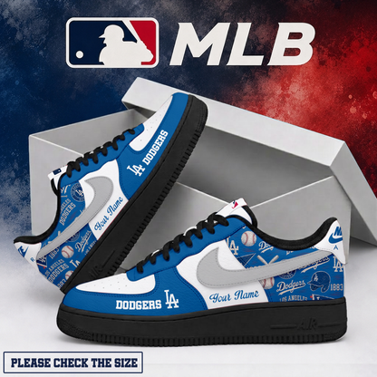 LIMITED EDITION - NEW CUSTOMIZED MLB02 LAD LOS ANGELES DODGERS AF1 SHOES