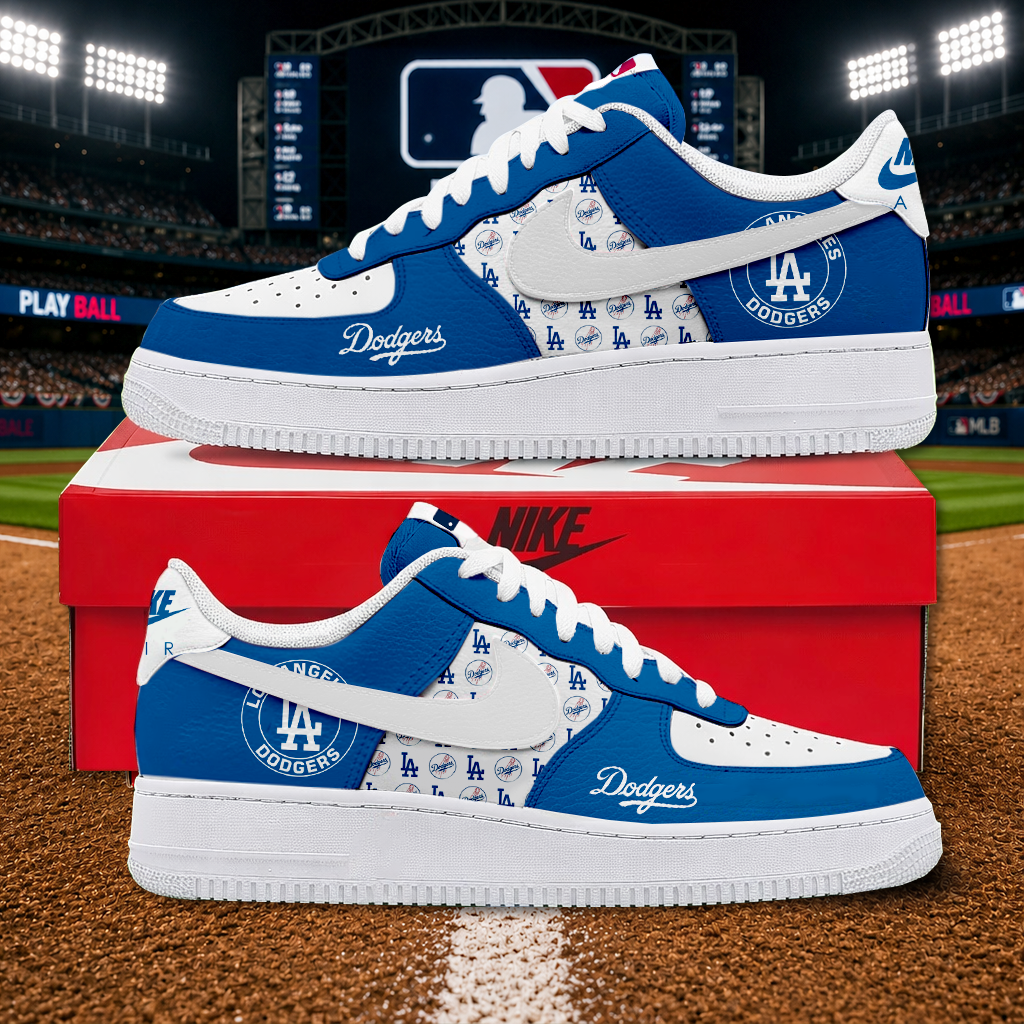 LIMITED EDITION - NEW CUSTOMIZED MLB02 LAD LOS ANGELES DODGERS AF1 SHOES