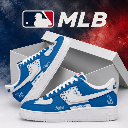 LIMITED EDITION - NEW CUSTOMIZED MLB02 LAD LOS ANGELES DODGERS AF1 SHOES
