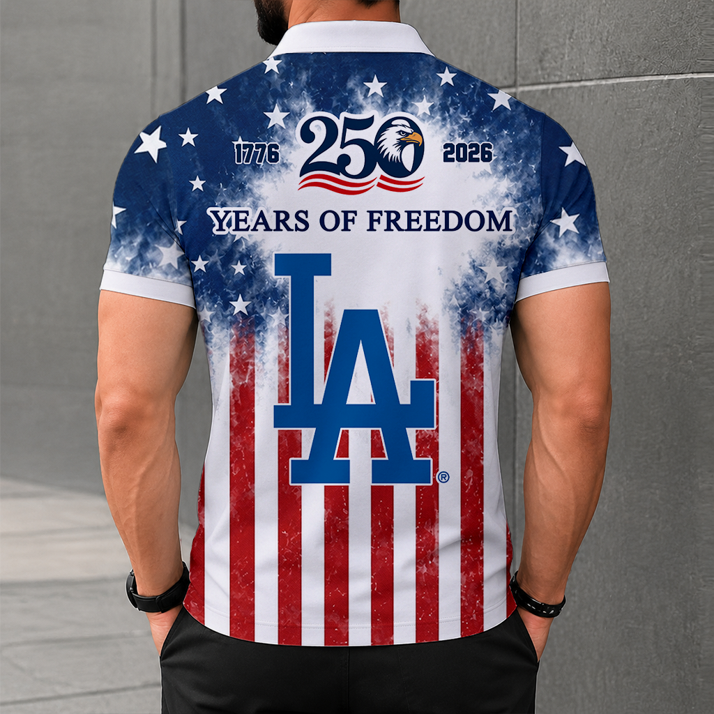 LIMITED EDITION - NEW CUSTOMIZED MLB02 LAD LOS ANGELES DODGERS POLO SHIRT, ZIP POLO SHIRT & T-SHIRTS