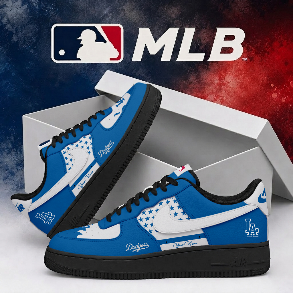 LIMITED EDITION - NEW CUSTOMIZED MLB02 LAD LOS ANGELES DODGERS AF1 SHOES
