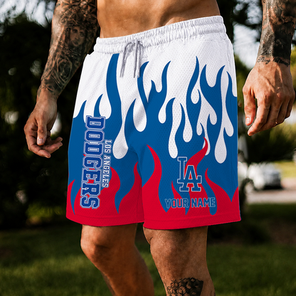 [FLASH SALE] NEW CUSTOMIZED MLB02 LAD LOS ANGELES DODGERS SHORT PANTS
