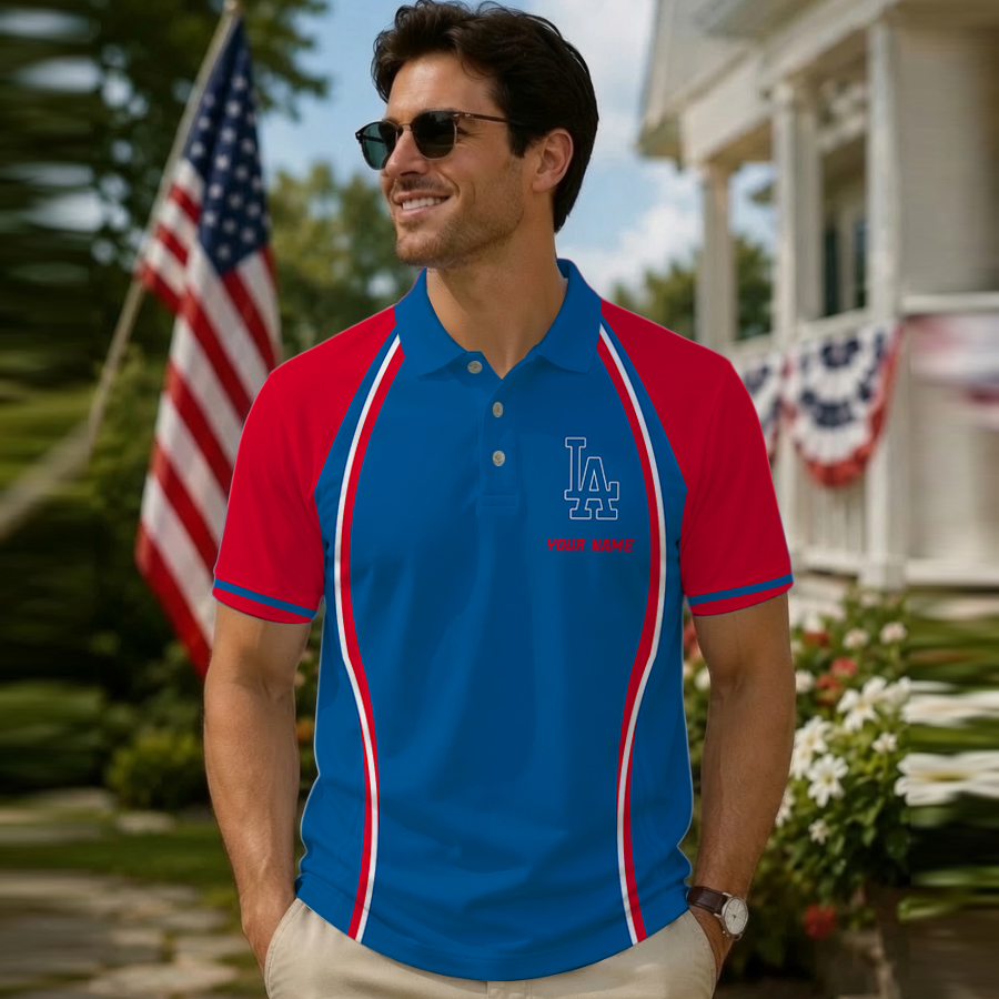 [FLASH SALE] NEW CUSTOMIZED MLB02 LAD LOS ANGELES DODGERS POLO SHIRT