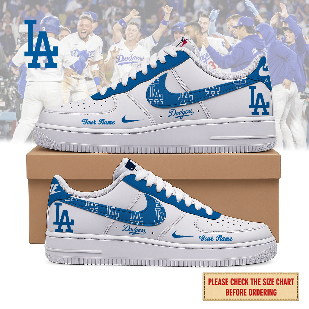 LIMITED EDITION - NEW CUSTOMIZED MLB02 LAD LOS ANGELES DODGERS AF1 SHOES