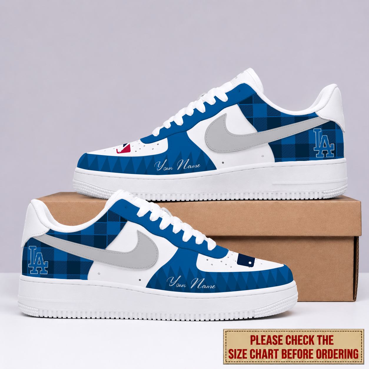 LIMITED EDITION - NEW CUSTOMIZED MLB02 LAD LOS ANGELES DODGERS AF1 SHOES