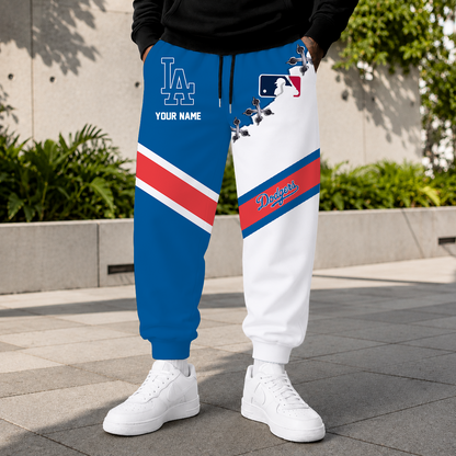LIMITED EDITION - NEW CUSTOMIZED MLB02 LAD LOS ANGELES DODGERS SWEATPANTS