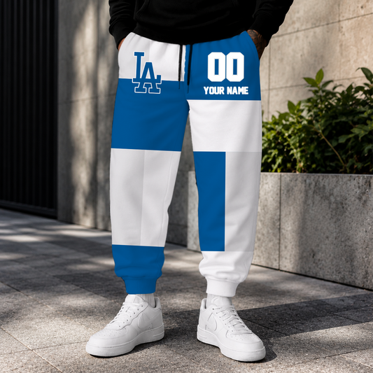 ELITE EDITION - NEW CUSTOMIZED MLB02 LAD LOS ANGELES DODGERS SWEATPANTS