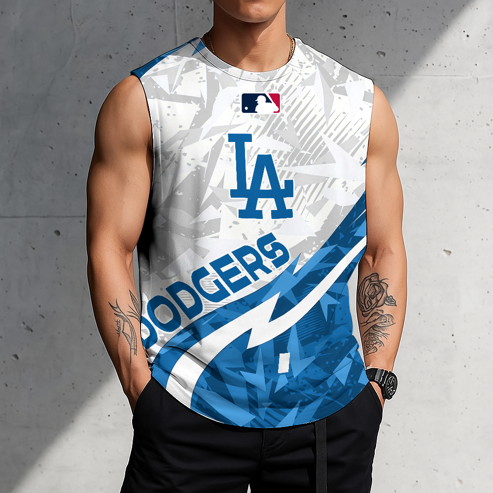 LIMITED EDITION - NEW CUSTOMIZED MLB02 LAD LOS ANGELES DODGERS TANKTOP & GYM SHIRT