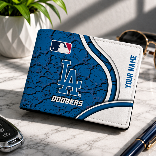 LIMITED EDITION - NEW CUSTOMIZED MLB02 LAD LOS ANGELES DODGERS LEATHER WALLET