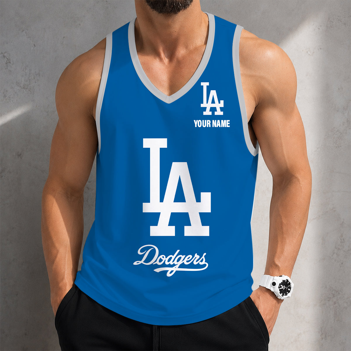 SPECIAL EDITION - NEW CUSTOMIZED MLB02 LOS ANGELES DODGERS UNISEX TANK TOP