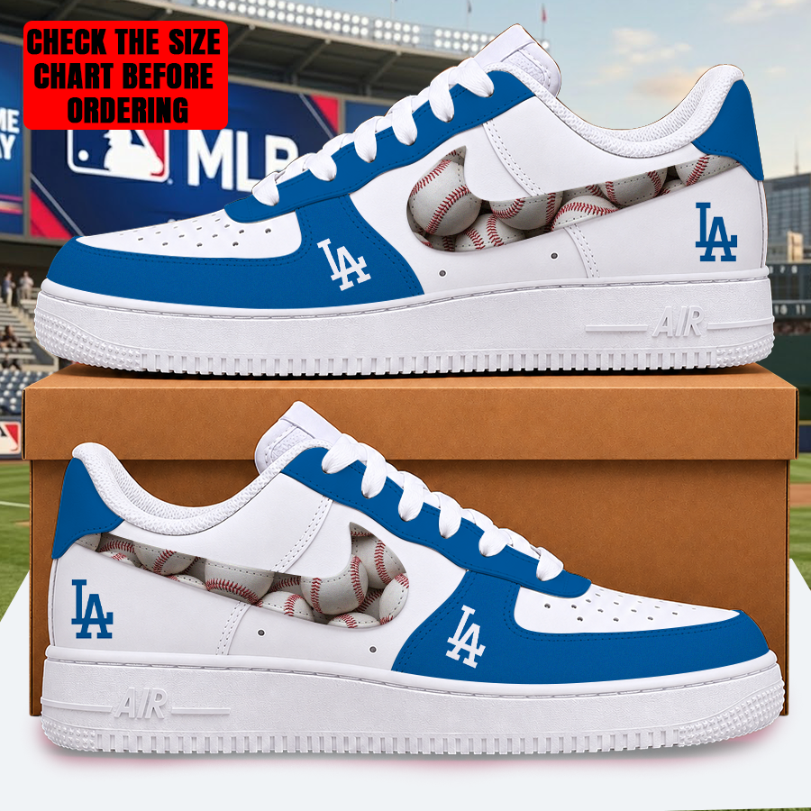 LIMITED EDITION - NEW CUSTOMIZED MLB02 LAD LOS ANGELES DODGERS AF1 SHOES