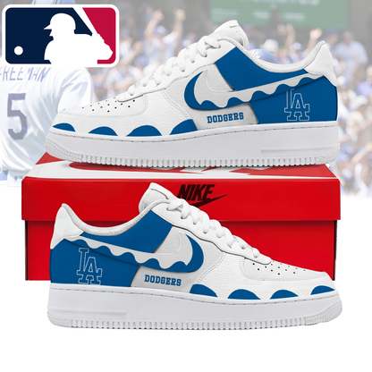 FINAL CLEARANCE - NEW CUSTOMIZED MLB02 LAD LOS ANGELES DODGERS AF1 SHOES
