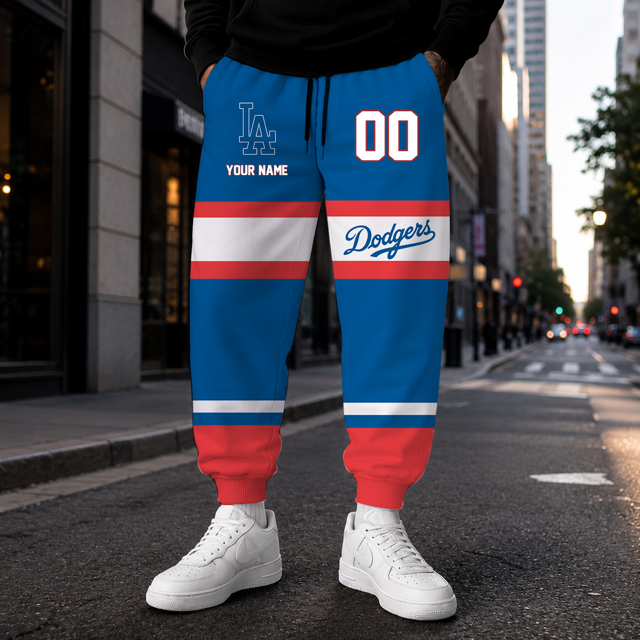 VIRAL EDITION - NEW CUSTOMIZED MLB02 LAD LOS ANGELES DODGERS SWEATPANTS