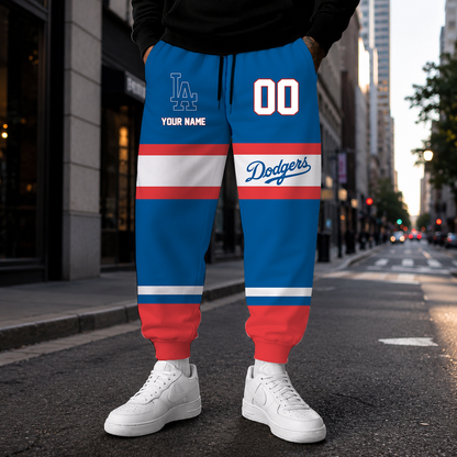 VIRAL EDITION - NEW CUSTOMIZED MLB02 LAD LOS ANGELES DODGERS SWEATPANTS