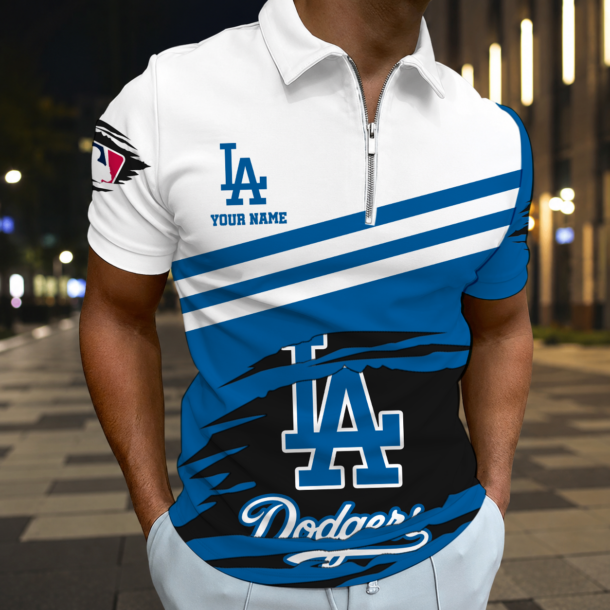 EXCLUSIVE EDITION - NEW CUSTOMIZED MLB02 LAD LOS ANGELES DODGERS T-SHIRT, POLO SHIRT, ZIP POLO SHIRT, SWEATSHIRT, HOODIE & ZIP HOODIE