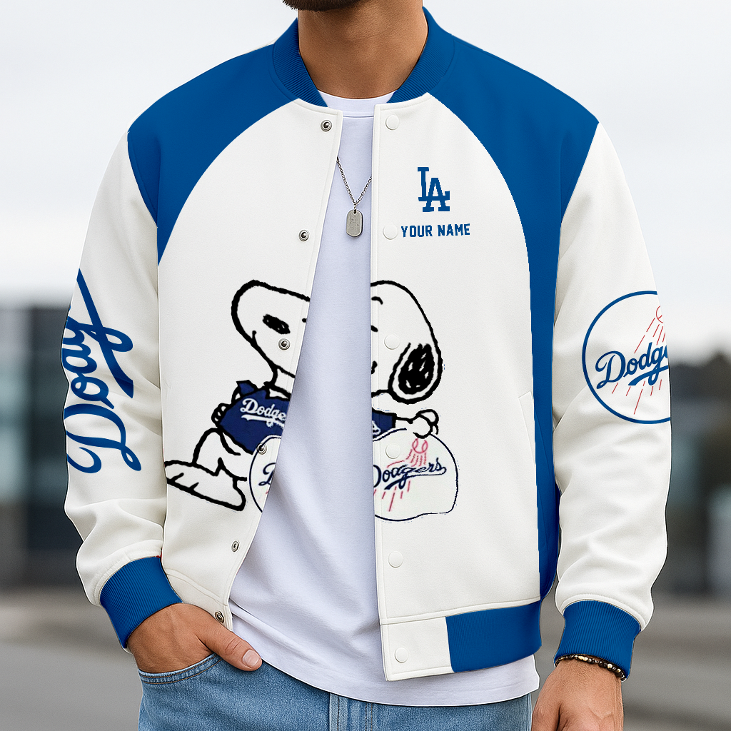LIMITED EDITION - NEW CUSTOMIZED MLB02 LAD LOS ANGELES DODGERS BASEBALL JACKET, SATIN VARSITY JACKET