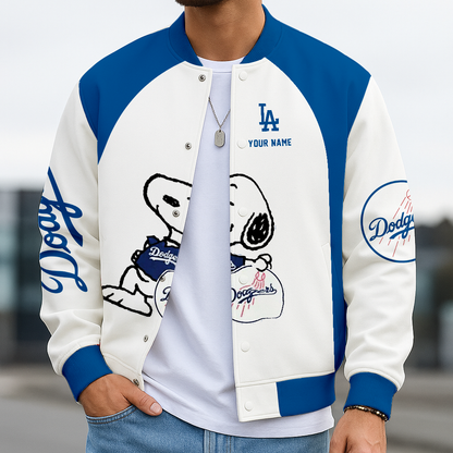 LIMITED EDITION - NEW CUSTOMIZED MLB02 LAD LOS ANGELES DODGERS BASEBALL JACKET, SATIN VARSITY JACKET