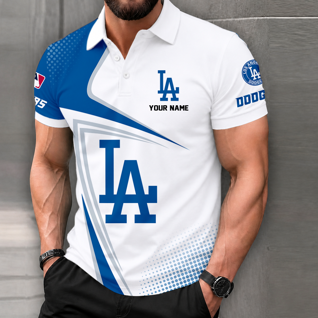 LIMITED EDITION - NEW CUSTOMIZED MLB02 LAD LOS ANGELES DODGERS POLO SHIRT, ZIP POLO SHIRT & T-SHIRTS