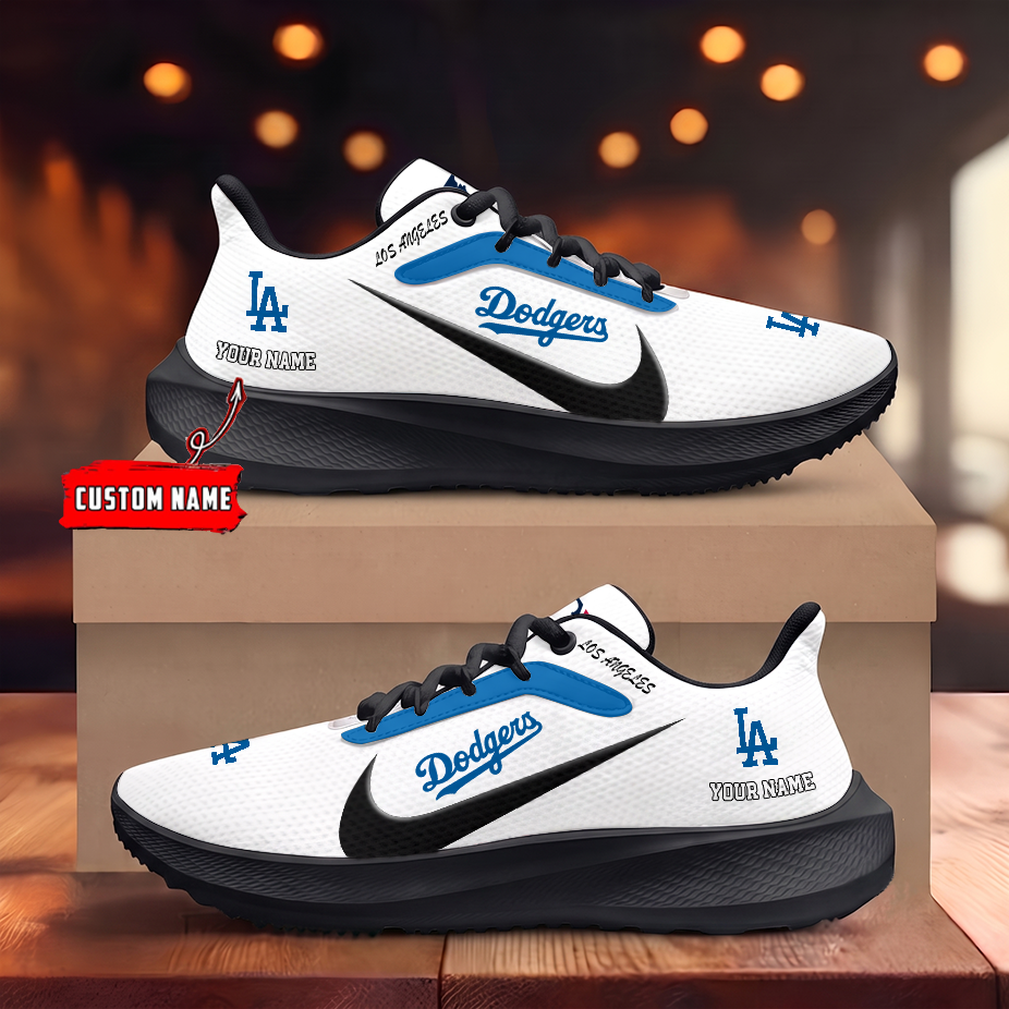 [FLASH SALE] NEW CUSTOMIZED MLB02 LAD LOS ANGELES DODGERS ROAD RUNNING SHOES