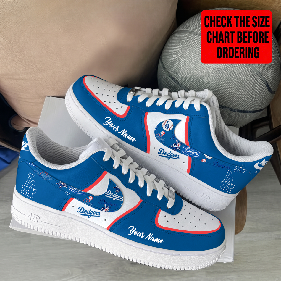 LIMITED EDITION - NEW CUSTOMIZED MLB02 LAD LOS ANGELES DODGERS AF1 SHOES