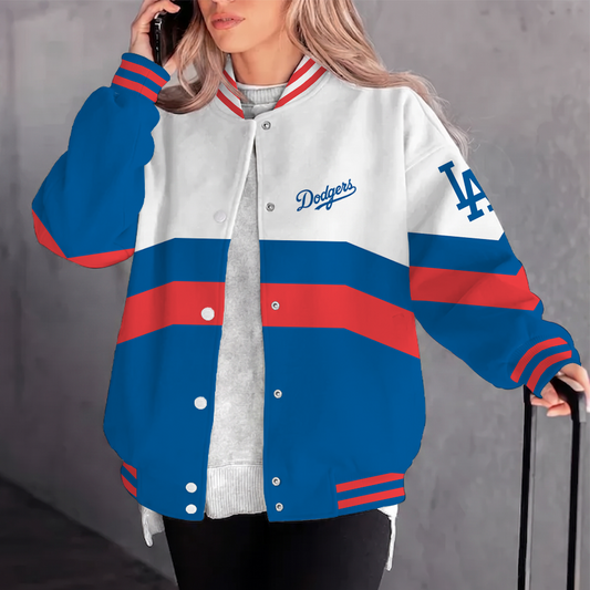 [FLASH SALE] NEW CUSTOMIZED MLB02 LAD LOS ANGELES DODGERS SATIN VARSITY & BASEBALL JACKET